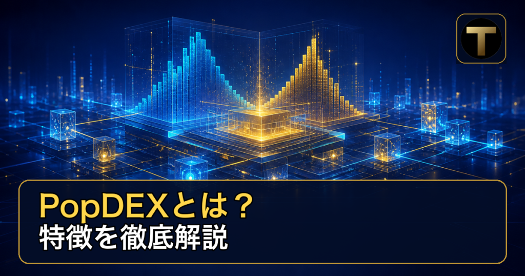 PopDEXの特徴とオンチェーンOrder Bookを表すアイキャッチ