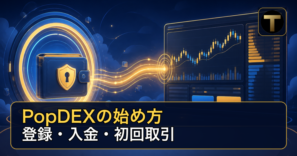 PopDEXのウォレット接続・入金・初回取引の始め方